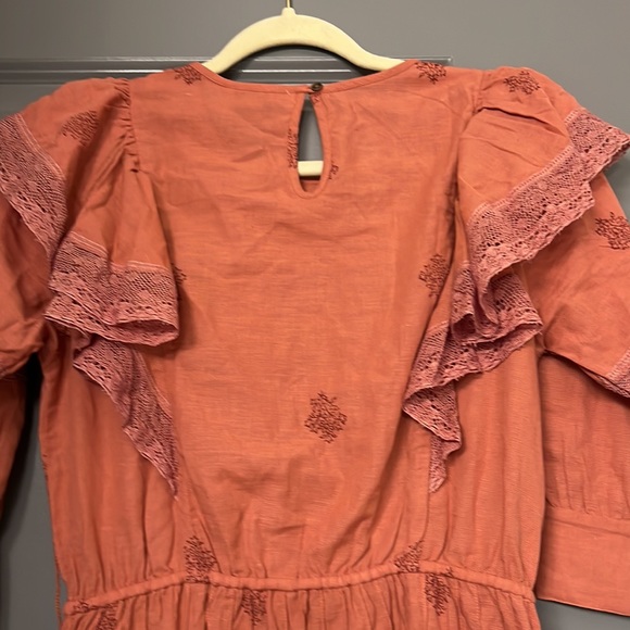 Kopal Anthropologie Women’s Janki Dress Brick Block Print Size XS 2-4 - Picture 13 of 15